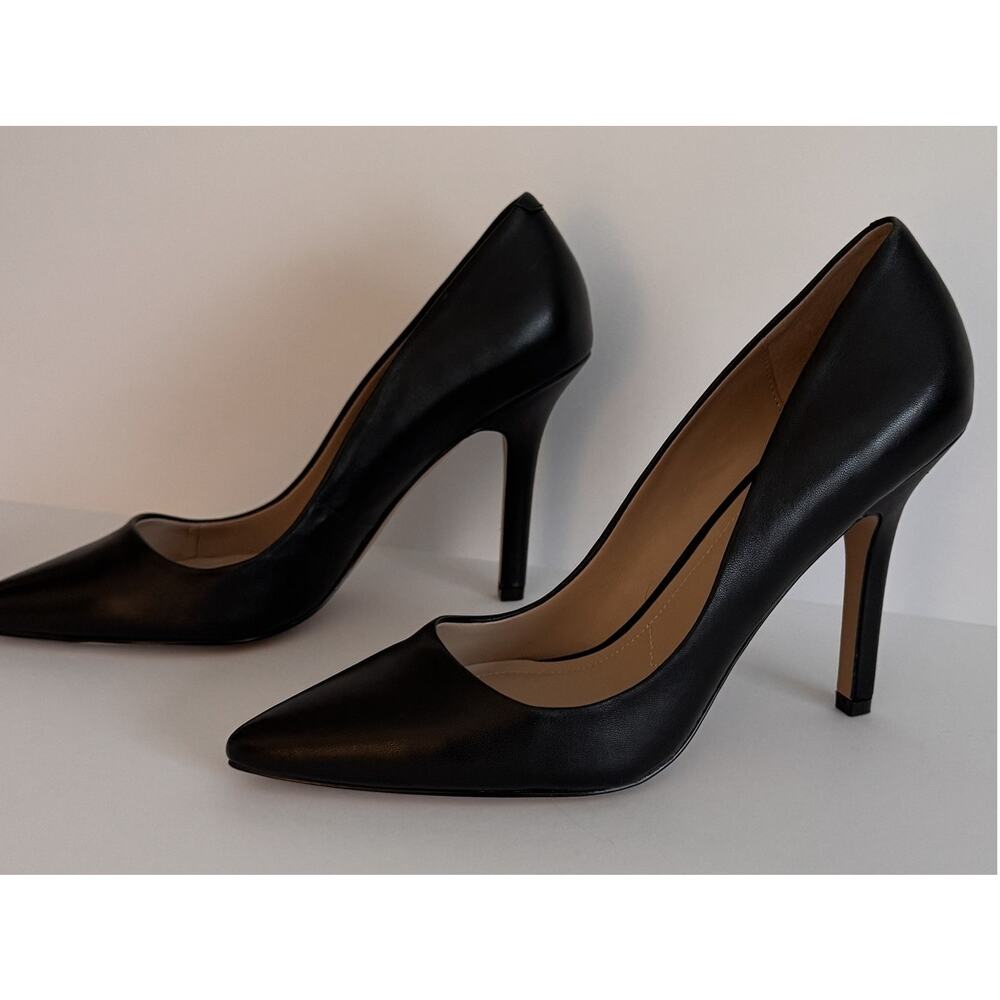 Charles by Charles David “Sweetness” Black Leather Heels Size 10 - With Box - Picture 3 of 6